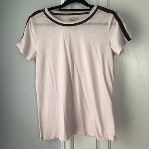 Chaser Pink/Burgundy Ringer Tee - XS